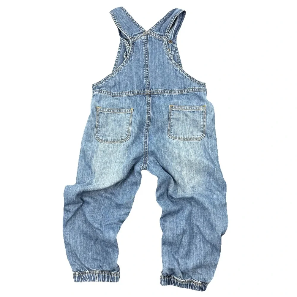 Baby TUCKER + TATE Denim‎ Overalls Medium Wash Snap legs - 24 months